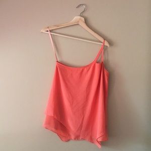 Pink one shoulder strap top